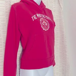 Hot pink North Face hoodie